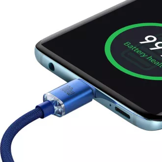 Baseus CAJY000703 Podatkovni kabel USB-C serije Crystal Shine - USB-C 100W 2m Modra