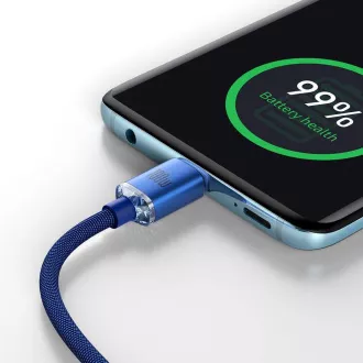 Baseus CAJY000703 Podatkovni kabel USB-C serije Crystal Shine - USB-C 100W 2m Modra