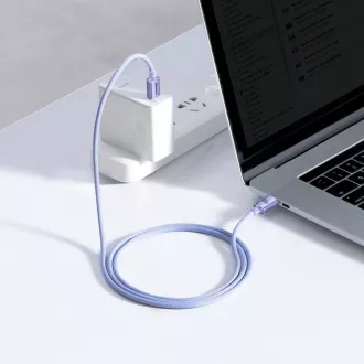 Baseus CAJY000605 Podatkovni kabel USB-C serije Crystal Shine - USB-C 100W 1,2 m vijolične barve