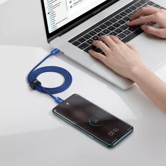 Baseus CAJY000603 Podatkovni kabel USB-C serije Crystal Shine - USB-C 100W 1,2 m Modra