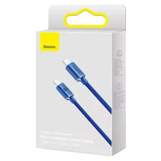 Baseus CAJY000603 Podatkovni kabel USB-C serije Crystal Shine - USB-C 100W 1,2 m Modra