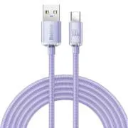 Baseus CAJY000505 Podatkovni kabel USB serije Crystal Shine - USB-C 100W 2 m vijolične barve