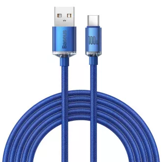 Baseus CAJY000503 Podatkovni kabel USB serije Crystal Shine - USB-C 100W 2m modri