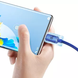 Baseus CAJY000503 Podatkovni kabel USB serije Crystal Shine - USB-C 100W 2m modri