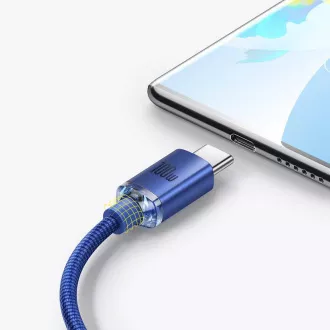 Baseus CAJY000503 Podatkovni kabel USB serije Crystal Shine - USB-C 100W 2m modri