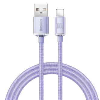Baseus CAJY000405 Podatkovni kabel USB serije Crystal Shine - USB-C 100W 1,2 m vijolične barve Baseus CAJY000405 Podatkovni kabel USB serije Crystal Shine - USB-C 100W 1,2 m vijolične barve