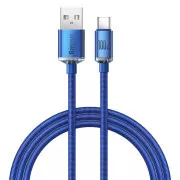 Baseus CAJY000403 Podatkovni kabel serije Crystal Shine USB - USB-C 100W 1,2 m modri