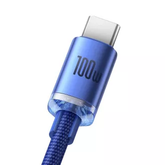 Baseus CAJY000403 Podatkovni kabel serije Crystal Shine USB - USB-C 100W 1,2 m modri