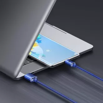 Baseus CAJY000403 Podatkovni kabel serije Crystal Shine USB - USB-C 100W 1,2 m modri