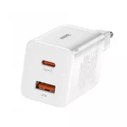 Baseus CCSUPP-E02 Hitri polnilec Super Si USB   USB-C 30W, bela