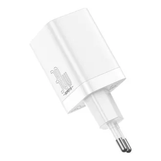 Baseus CCSUPP-E02 Hitri polnilec Super Si USB   USB-C 30W, bela
