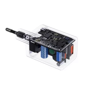 Baseus CCSUPP-E02 Hitri polnilec Super Si USB   USB-C 30W, bela