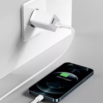 Baseus CCSUPP-E02 Hitri polnilec Super Si USB   USB-C 30W, bela