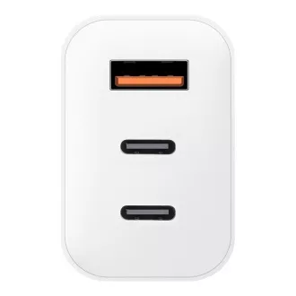 PAKET:ME GaN Potovalni polnilec USB-A   2xUSB-C 65W Bela