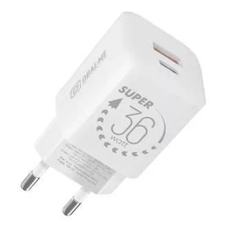PAKET:ME GaN Potovalni polnilec USB-A   USB-C 36W Bela