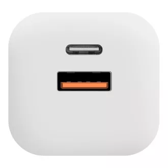 PAKET:ME GaN Potovalni polnilec USB-A   USB-C 36W Bela