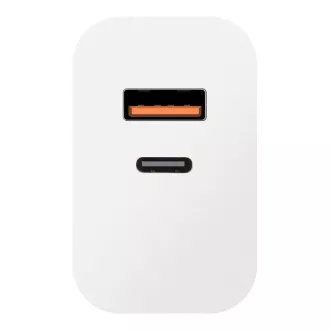PAKET: ME potovalni polnilec USB-A   USB-C 25W Bela