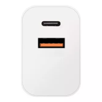 PAKET: ME potovalni polnilec USB-A   USB-C 20W Bela
