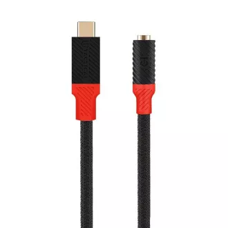 Taktični adapter Pin4Fun USB-C/Jack 3,5 mm 0,1 m črna/rdeča