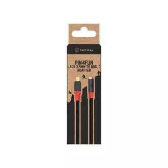 Taktični adapter Pin4Fun USB-C/Jack 3,5 mm 0,1 m črna/rdeča