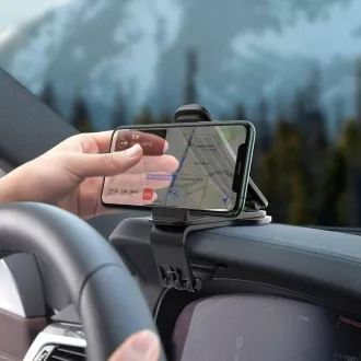Baseus SUDZ-A01 Big Mouth Držalo za telefon na armaturni plošči s sponko črno