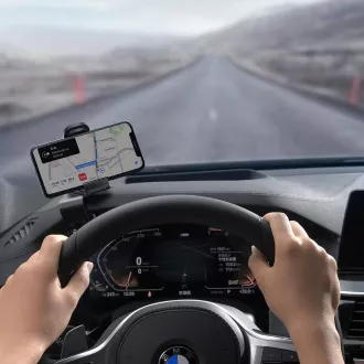 Baseus SUDZ-A01 Big Mouth Držalo za telefon na armaturni plošči s sponko črno