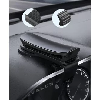 Baseus SUDZ-A01 Big Mouth Držalo za telefon na armaturni plošči s sponko črno