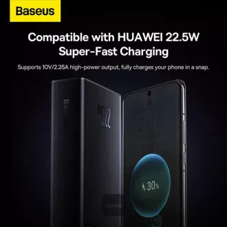 Baseusova power banka Star-Lord 30000 mAh 22,5W USB/USB-C črna