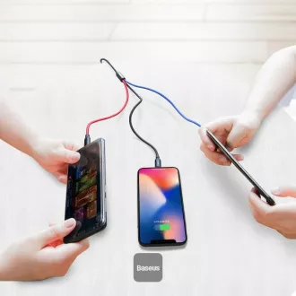 Baseus podatkovni kabel 3v1 microUSB Lightning USB-C 1,2 m 3,5A