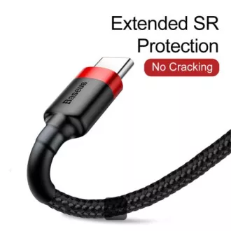 Baseus podatkovni kabel Cafule USB-C 2m 2A rdeče-črna