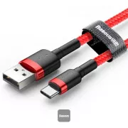 Baseus podatkovni kabel Cafule USB-C 2m 2A rdeč