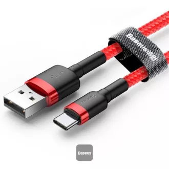 Baseus podatkovni kabel Cafule USB-C 2m 2A rdeč