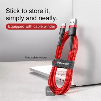 Baseus podatkovni kabel Cafule USB-C 2m 2A rdeč