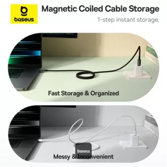 Baseus Data Magnetni kabel Tungsten Gold USB-C/USB-C 1m 100W Black