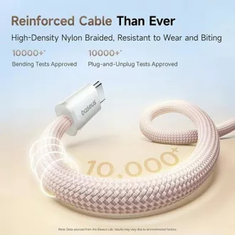 Baseus Dynamic 4 Pro Series podatkovni kabel USB-C - USB-C 100W 1m Baby Pink Baseus Dynamic 4 Pro Series podatkovni kabel USB-C - USB-C 100W 1m Baby Pink