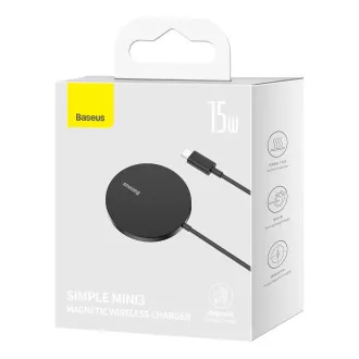 Baseus Simple Mini3 15W brezžični polnilec USB-C črn