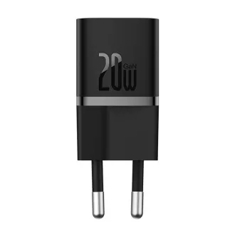 Baseus GaN5 Mini 20W EU črni hitri polnilec