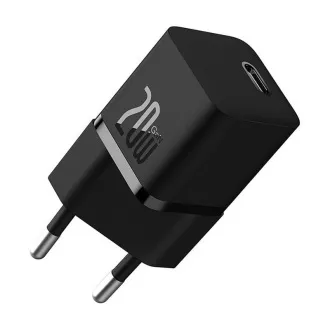 Baseus GaN5 Mini 20W EU črni hitri polnilec