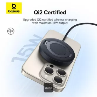 Brezžična magnetna polnilna podloga Baseus Simple Mini4 Qi2 15W Black