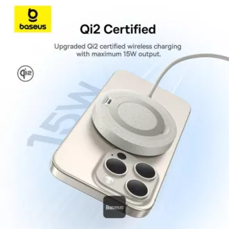 Brezžična magnetna polnilna podloga Baseus Simple Mini4 Qi2 15W Gold