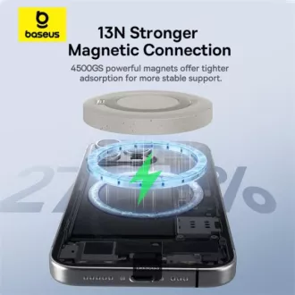 Brezžična magnetna polnilna podloga Baseus Simple Mini4 Qi2 15W Gold