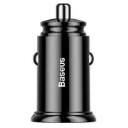 Baseus hitri avtomobilski polnilec 2xUSB QC3.0 30W črn