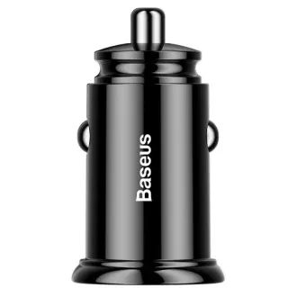 Baseus hitri avtomobilski polnilec 2xUSB QC3.0 30W črn