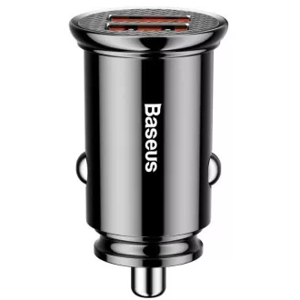 Baseus hitri avtomobilski polnilec 2xUSB QC3.0 30W črn