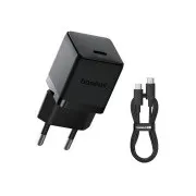 Baseus Palm Fast Charger USB-C 20W   podatkovni kabel USB-C/USB-C 1m črn