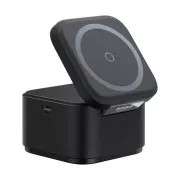 Baseus MagPro 3v1 magnetni brezžični polnilec 25W Cosmic Black