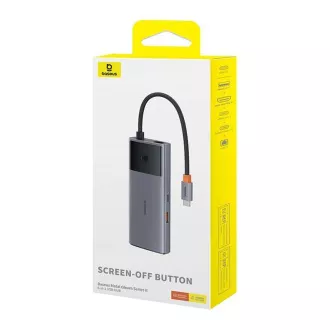 Baseus hub Series 2 USB 6in1 (USB-C/HDMI4K60Hz/USB-C(10Gbps)/USB-A(10Gbps)/RJ45/USB-C(PD) siva