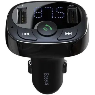 Baseus bluetooth MP3 FM oddajnik z 2xUSB 3,4A polnjenjem črn