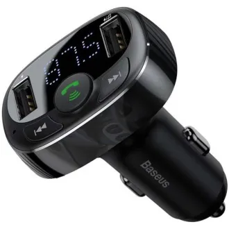 Baseus bluetooth MP3 FM oddajnik z 2xUSB 3,4A polnjenjem črn
