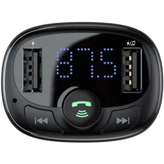 Baseus bluetooth MP3 FM oddajnik z 2xUSB 3,4A polnjenjem črn